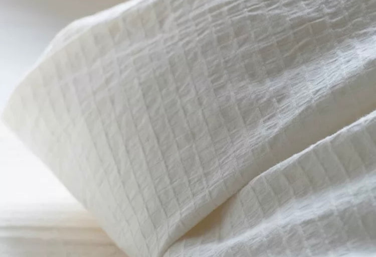 Sophia Natural Cotton Crinkled 4-Piece Bedding Set