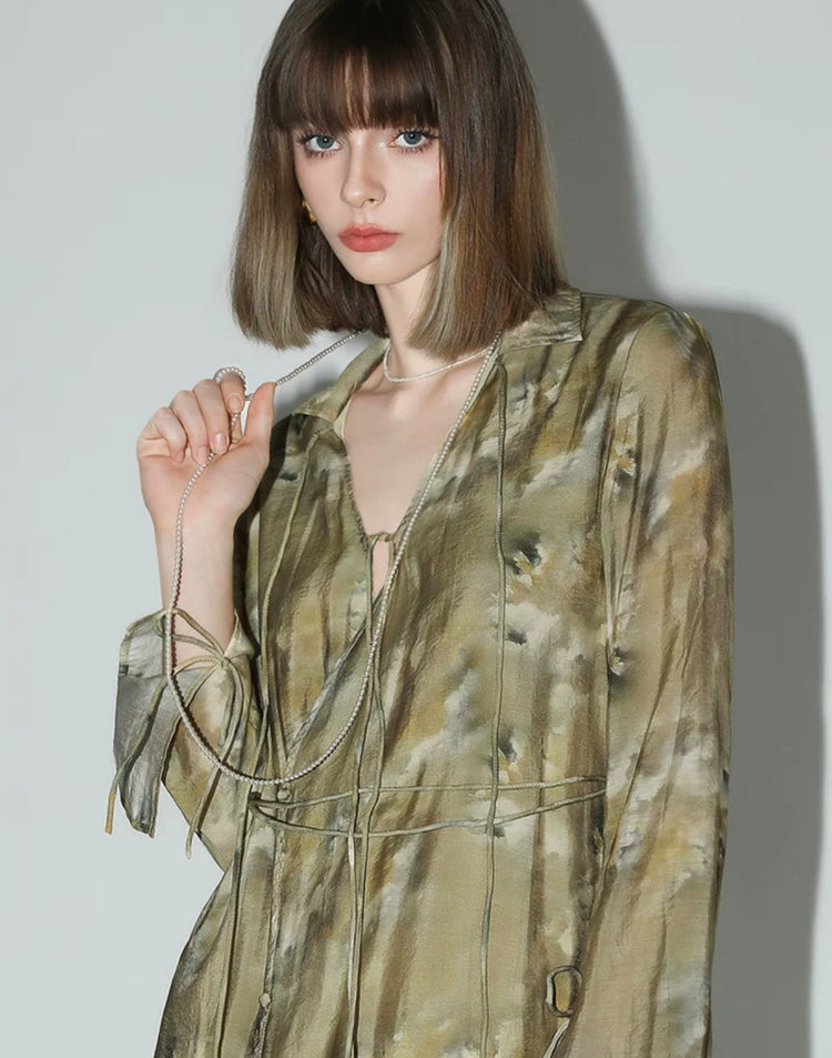 Hank Arden Boho Wrap Maxi Dress