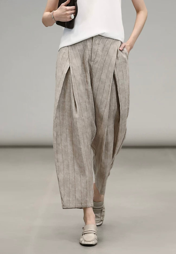 Belle Milan Tailored Pleated Pants