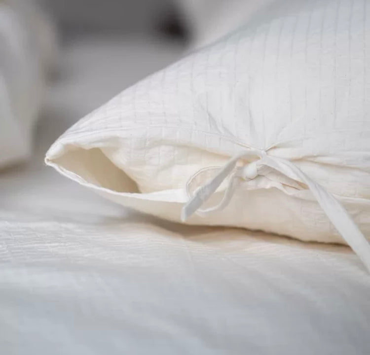 Sophia Natural Cotton Crinkled 4-Piece Bedding Set