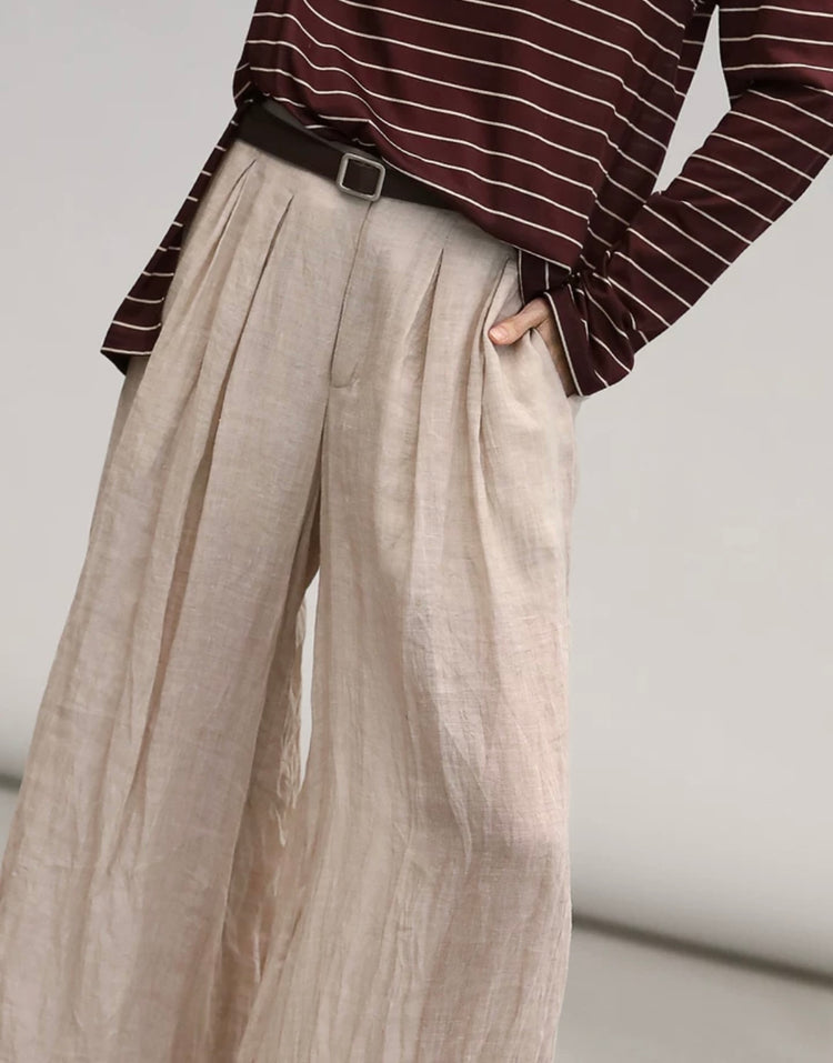Bonnie Ayla Linen Wide-Leg Pants