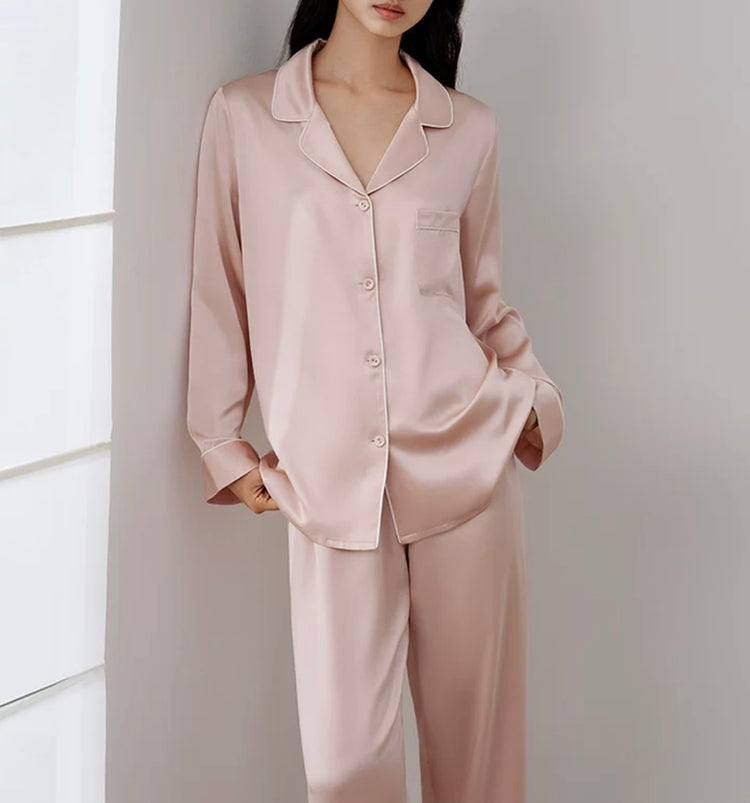 Audrey Celeste Pure Silk Pajama Set