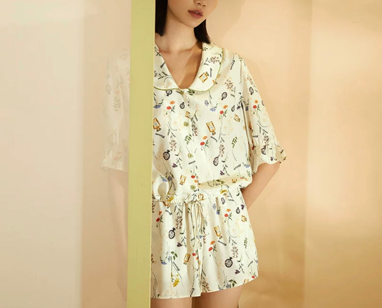 Ella Isla Printed Silk Lounge Set