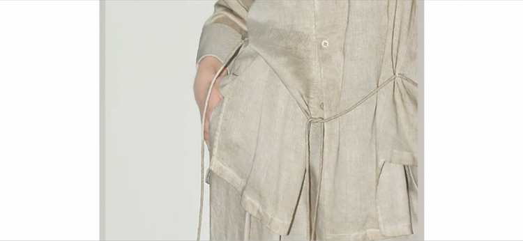 Lilibeth Sienna Drawstring Linen Top