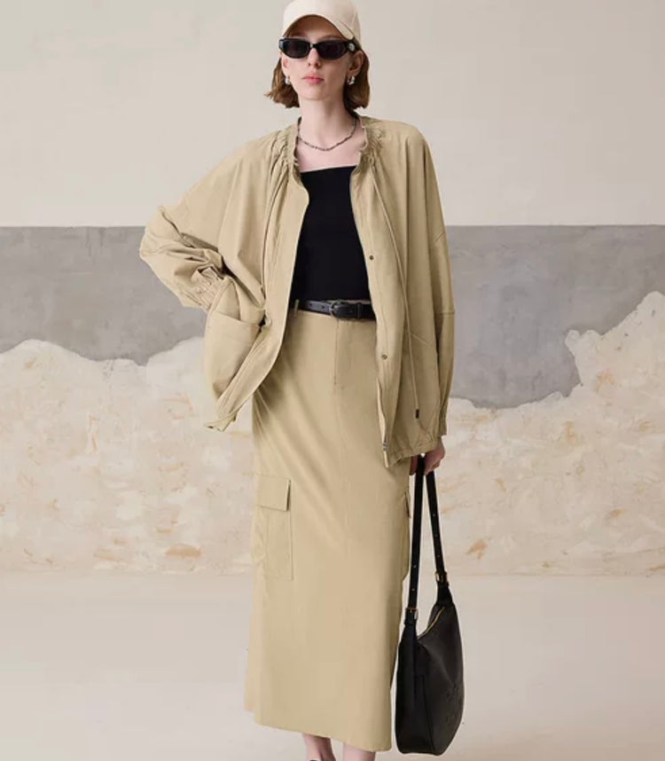 Polly Harper Utility Jacket & Skirt Set