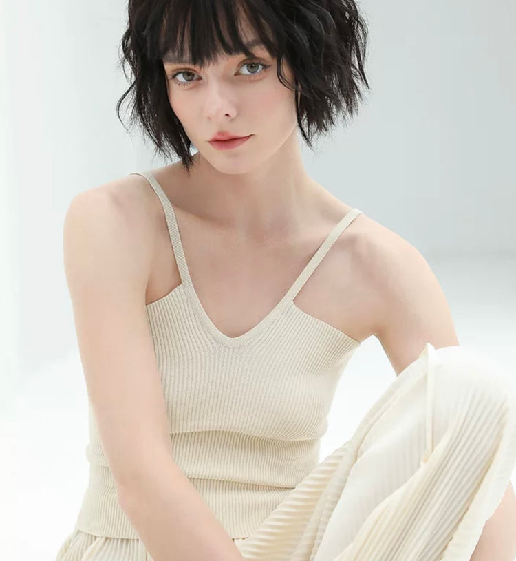 Molly Isla Cutout Knit Tank Top