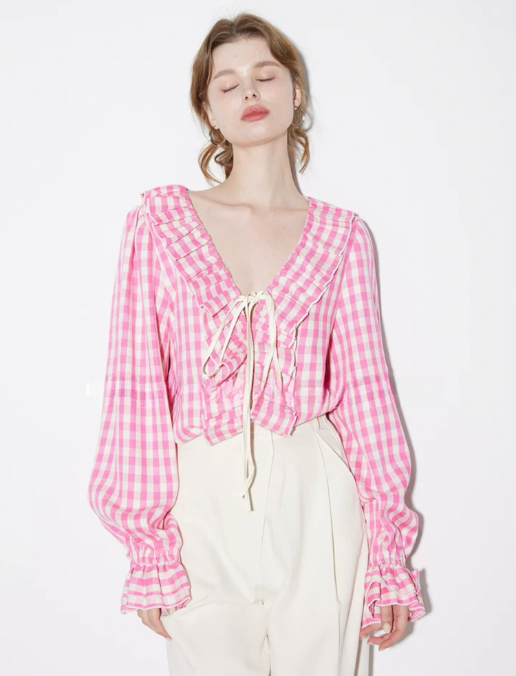 "Gingham Charm" Blouse