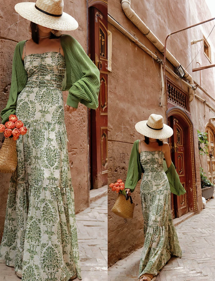 "Verdant Vines" Maxi Dress