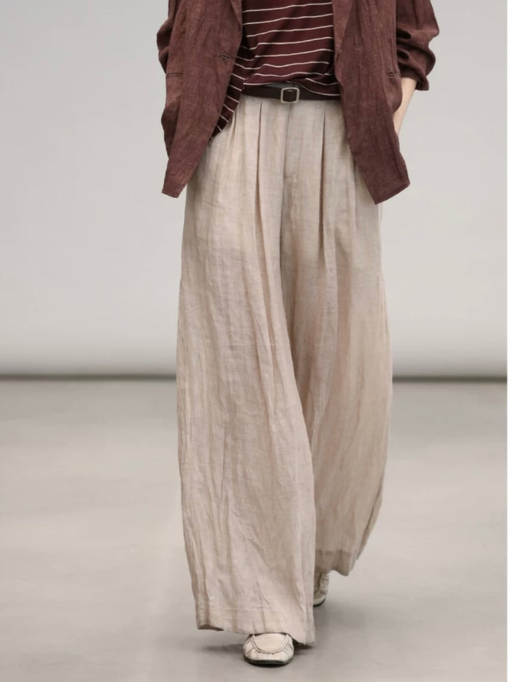 Bonnie Ayla Linen Wide-Leg Pants