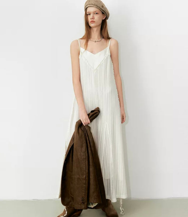 Phoebe Ethereal Lace-Trimmed Maxi Dress