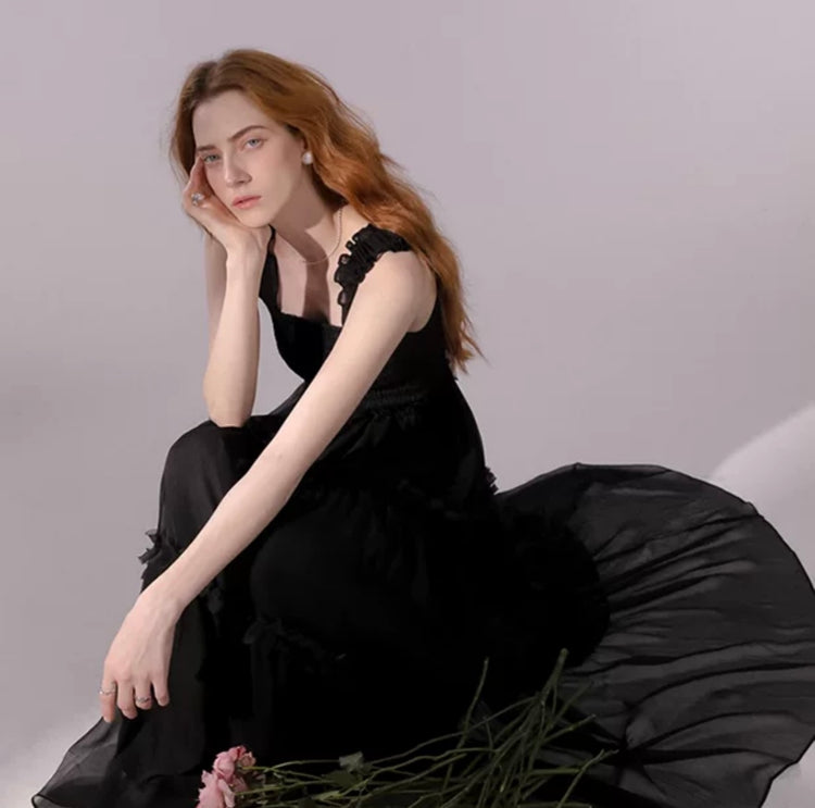 "Nocturne Ruffle" Dress