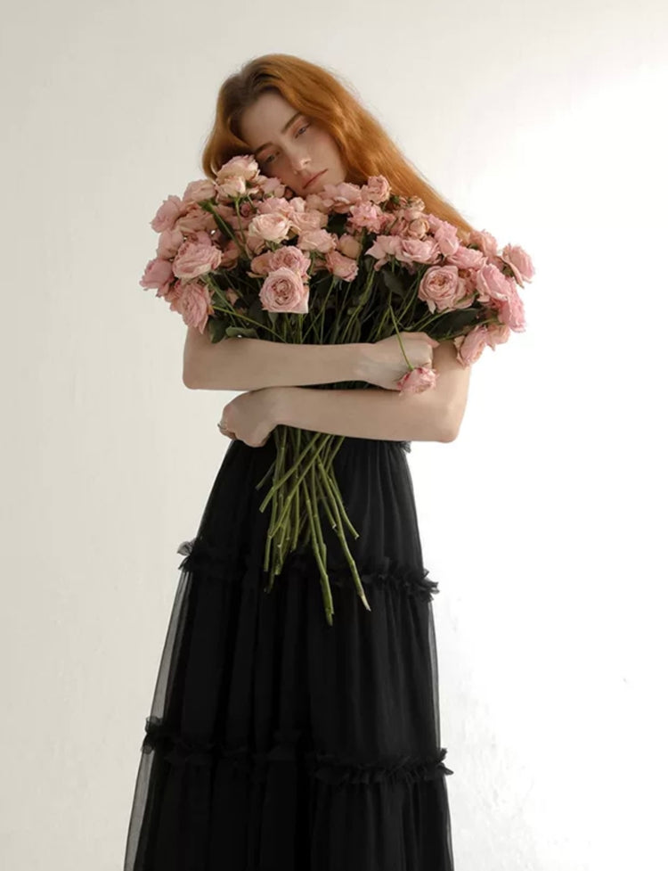 "Nocturne Ruffle" Dress