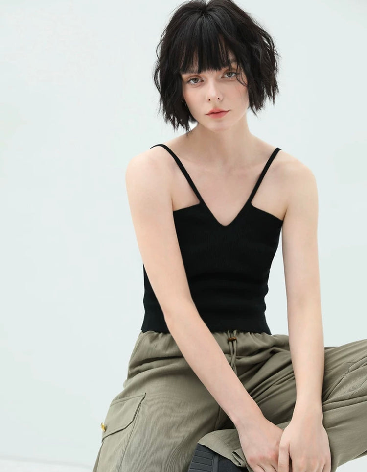 Molly Isla Cutout Knit Tank Top
