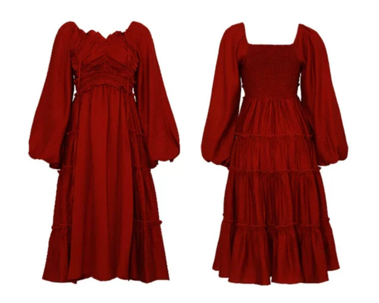 "Crimson Dunes" Dress