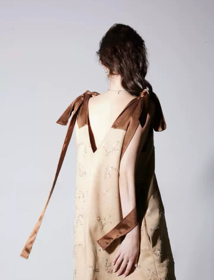 Eliza Embellished Bow Dress