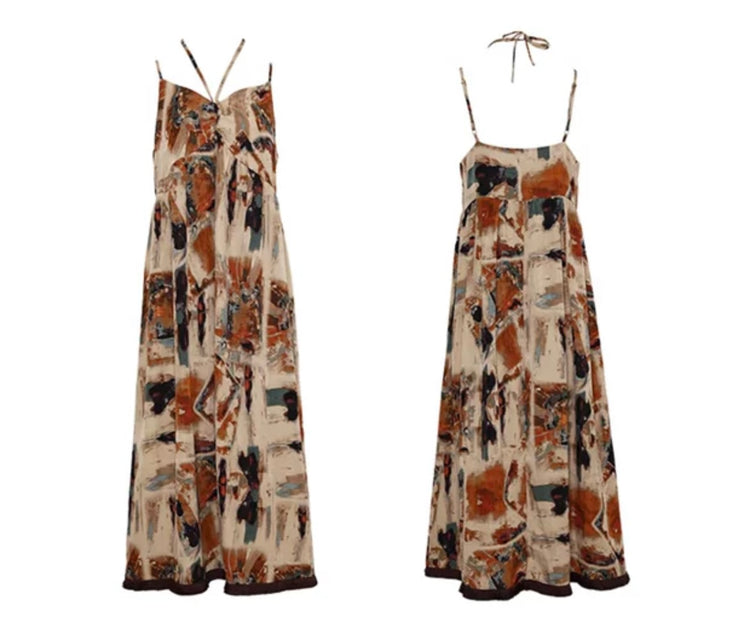 "Abstract Earth" Maxi Dress