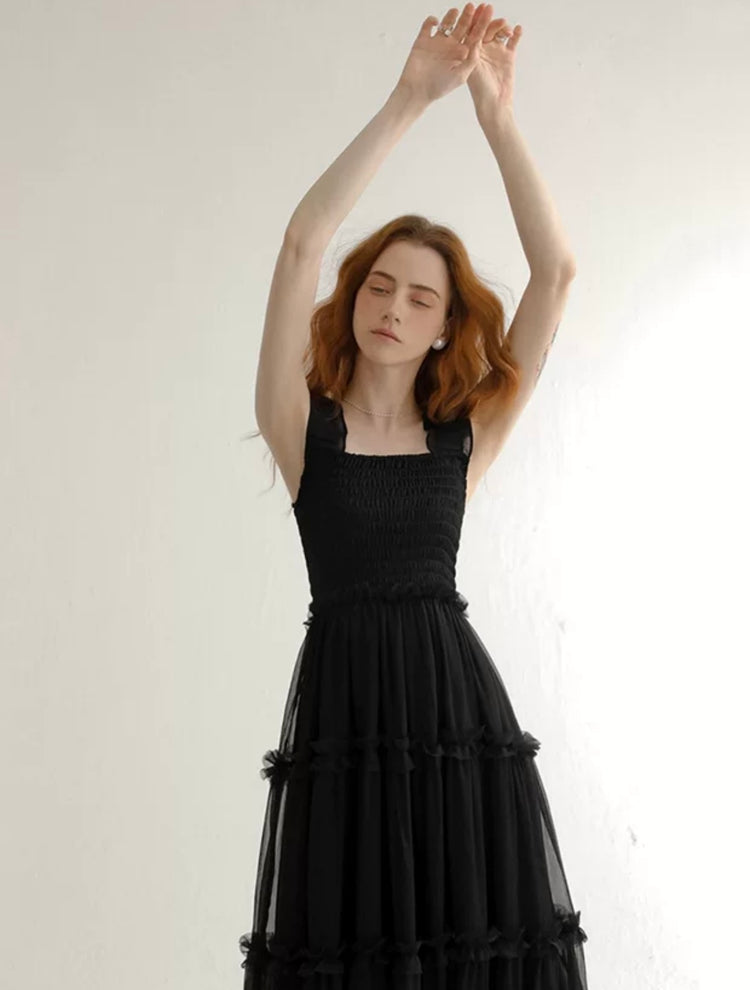 "Nocturne Ruffle" Dress