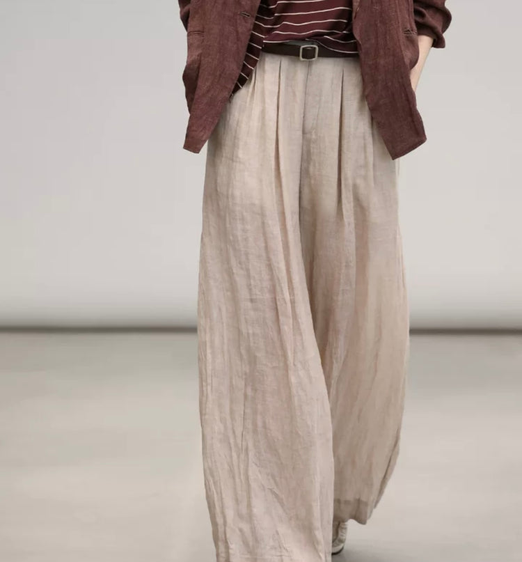 Bonnie Ayla Linen Wide-Leg Pants