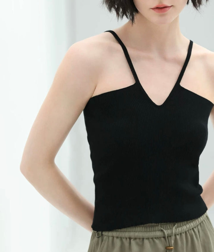Molly Isla Cutout Knit Tank Top