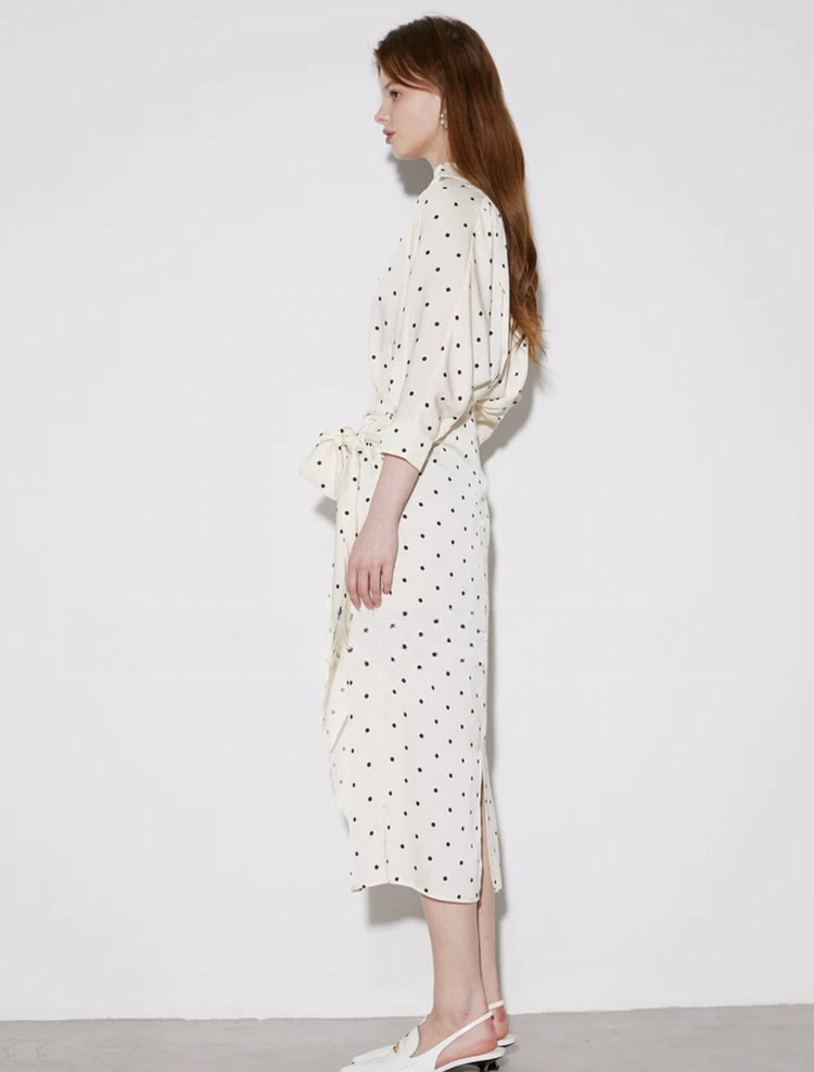 "Dotted Delight" Wrap Dress