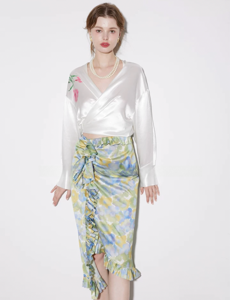 "Watercolor Whimsy" Skirt