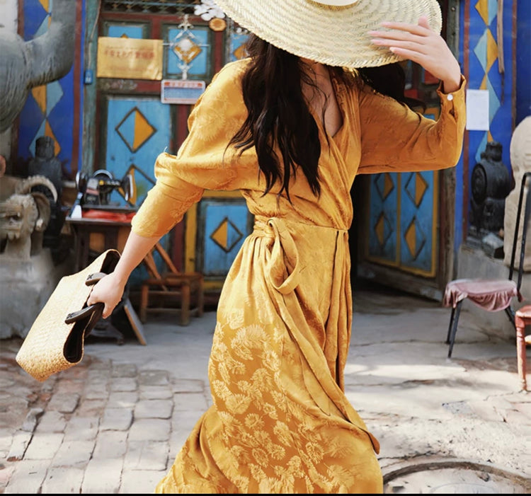 "Golden Fern" Dress