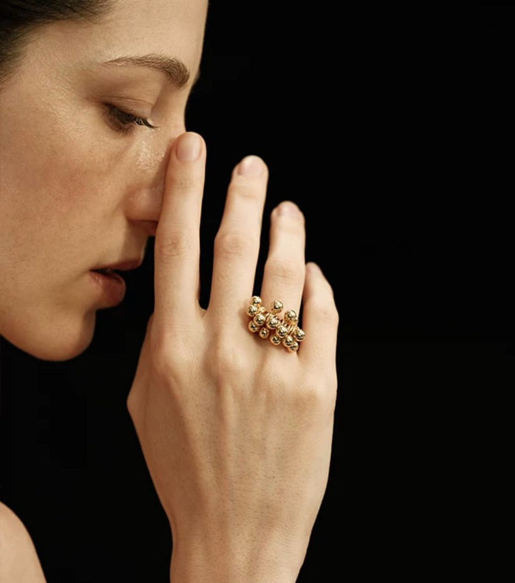 Justine Aurora Baroque Cluster Ring