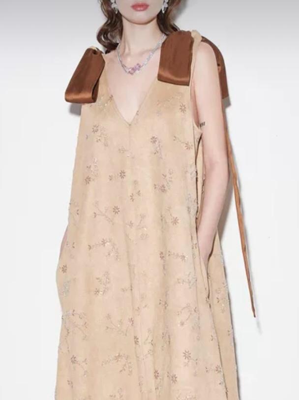 Eliza Embellished Bow Dress