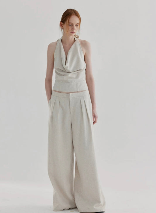 Shenandoah Isla Linen Draped Halter Top
