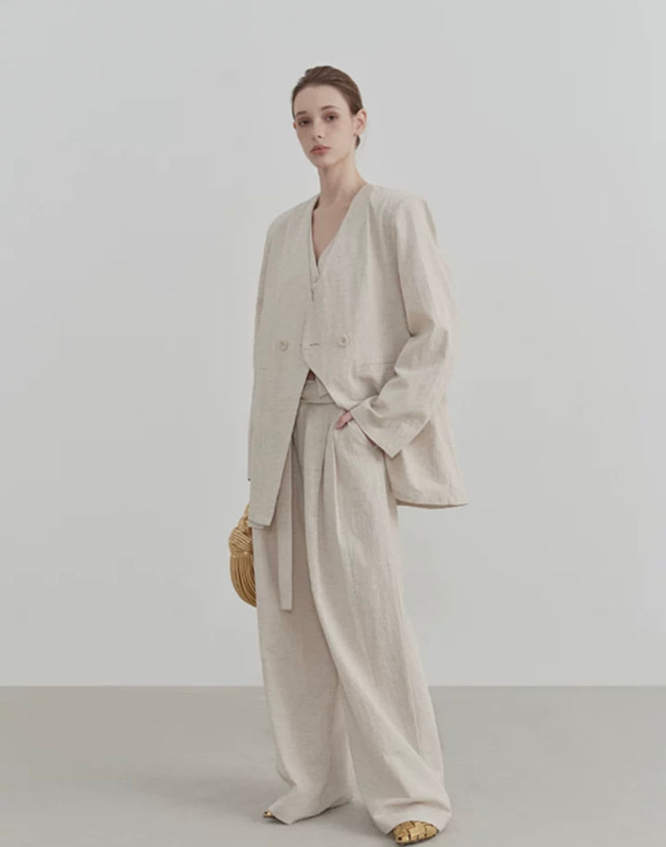Ruby Noa Linen Oversized Blazer
