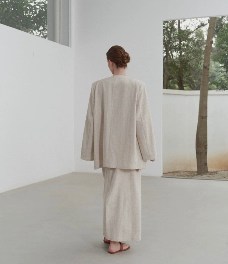Ruby Noa Linen Oversized Blazer