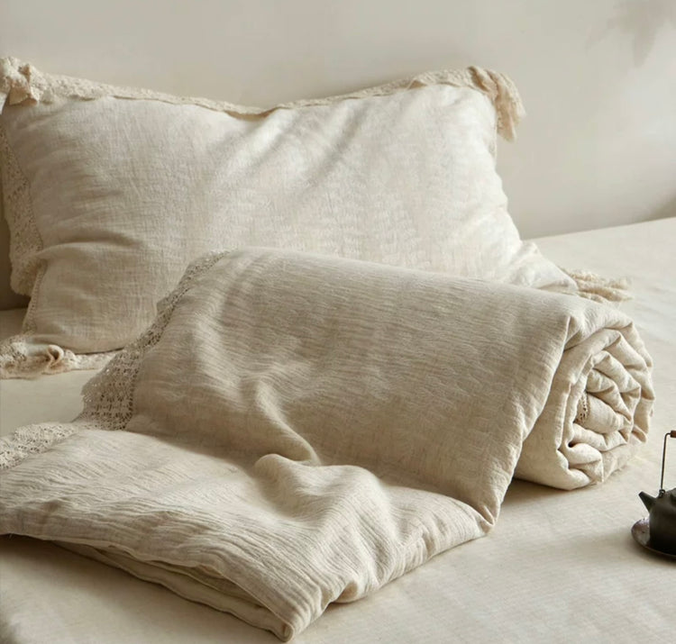 Olivia Linen-Cotton 4-Piece Summer Bedding Set