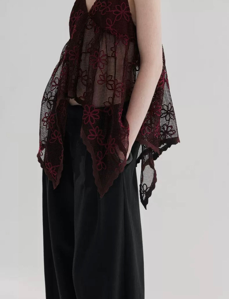 Susie Elodie Lace-Overlay Camisole