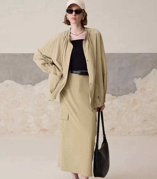 Polly Harper Utility Jacket & Skirt Set