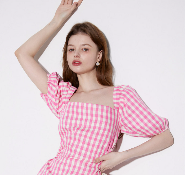 "Ruby Checkered" Dress