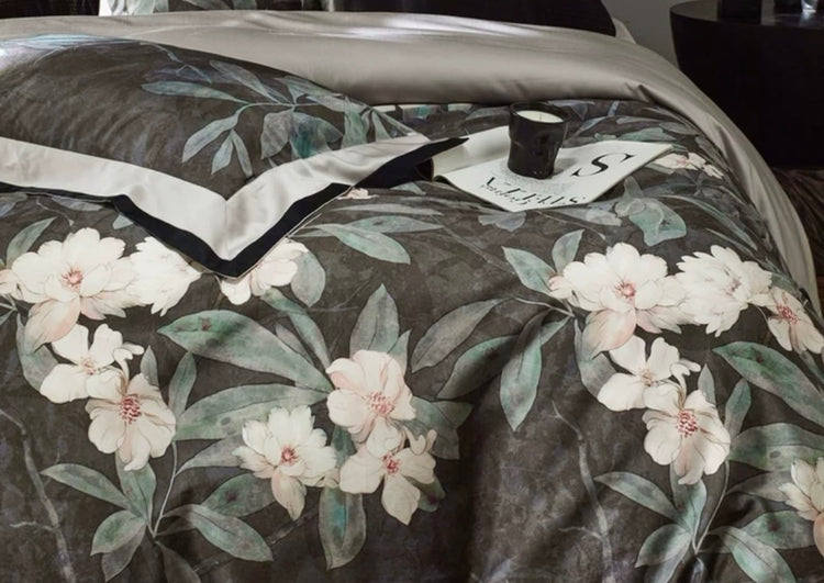 Abigail Botanical Oil-Paint Floral Cotton 4-Piece Bedding Set