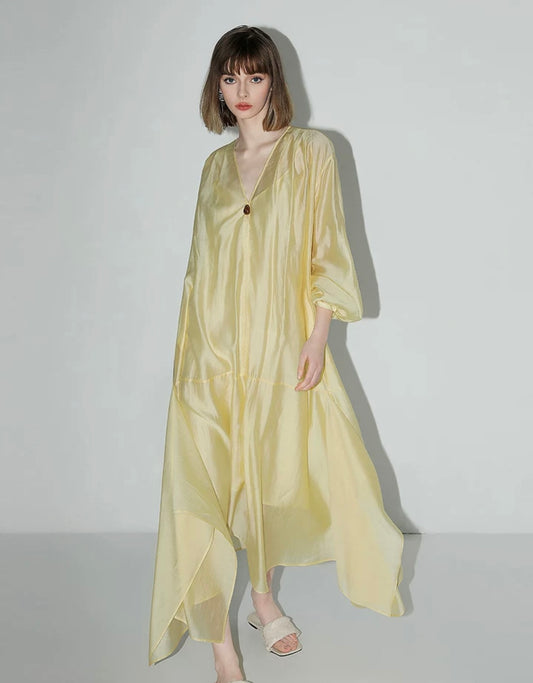 Layla Aurora Sheer Silk Maxi Dress