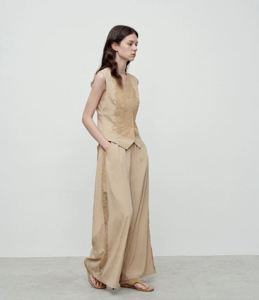 Sadie Aria Relaxed Wide-Leg Pants