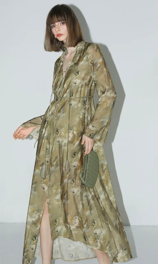 Hank Arden Boho Wrap Maxi Dress