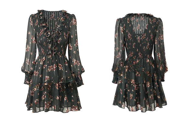 "Noir Blossom" Dress