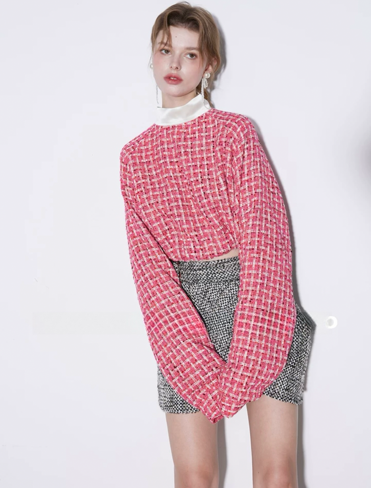 "Coral Tweed" Sweater