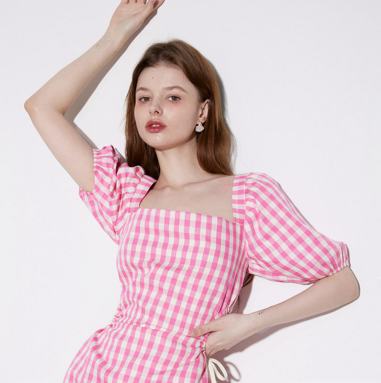 "Ruby Checkered" Dress