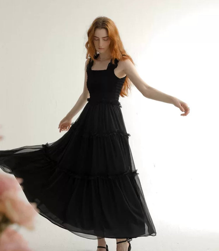 "Nocturne Ruffle" Dress