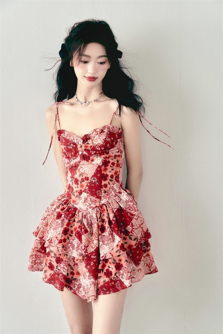 "Carmine Flirt" Dress