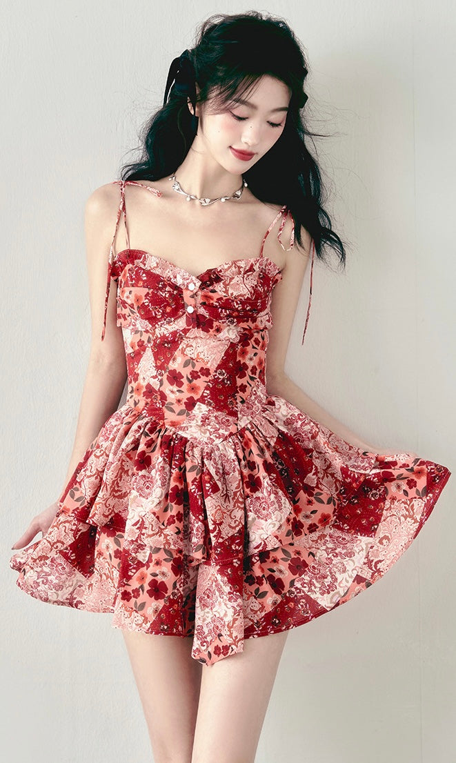 "Carmine Flirt" Dress