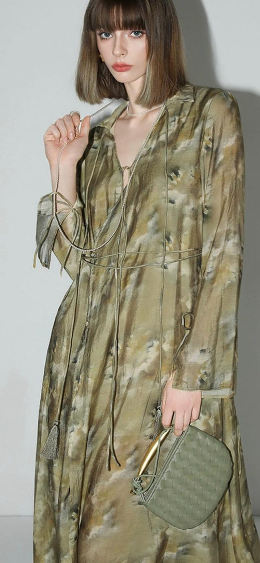 Hank Arden Boho Wrap Maxi Dress