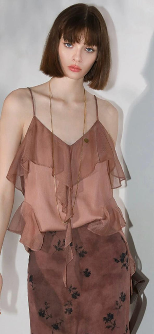 Autumn Juliette Ruffle Camisole Top
